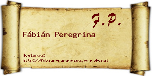 Fábián Peregrina névjegykártya
